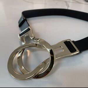 Vintage Valentino Garavani Ladies Black Leather Belt